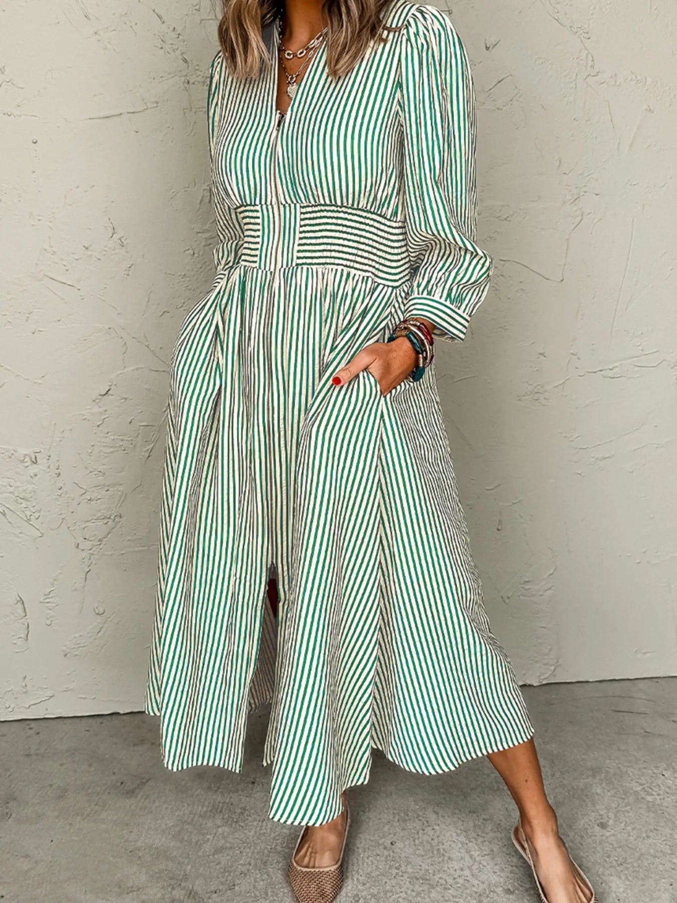 slim fit dress slacks Tropic Muse Beaded Cowl Maxi Dress main image 0