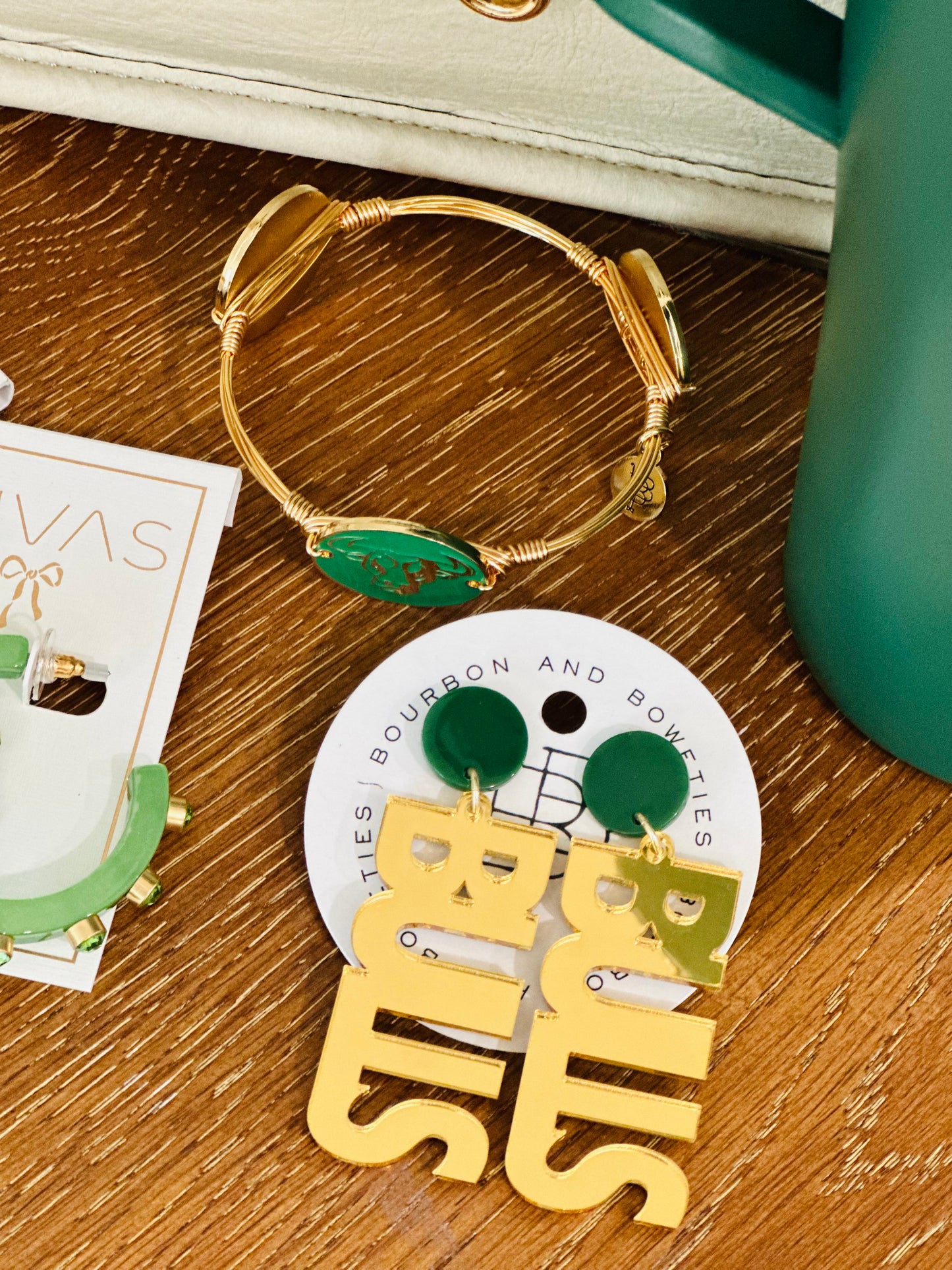 Bourbon & Boweties USF BULLS ACRYLIC EARRINGS