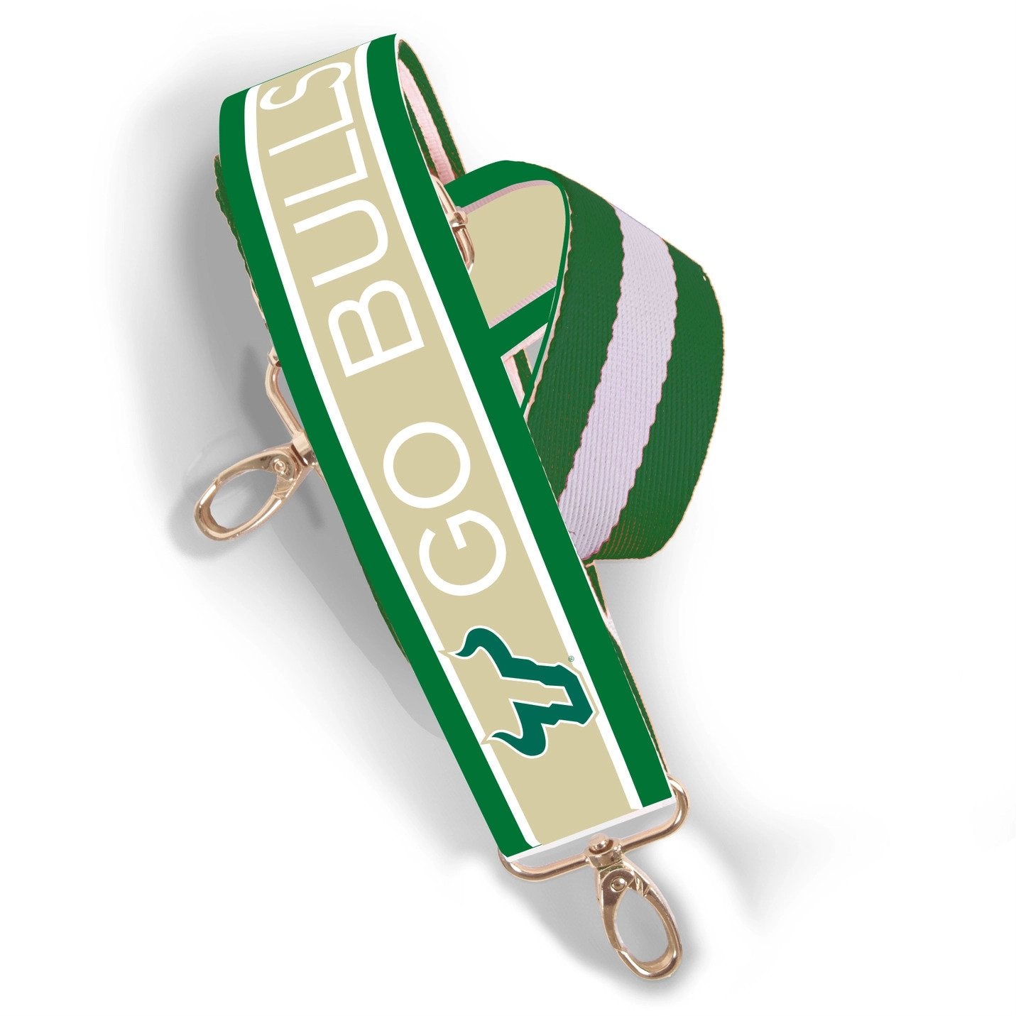 USF - GO BULLS - 2" Wide Printed Purse Strap- South Florida