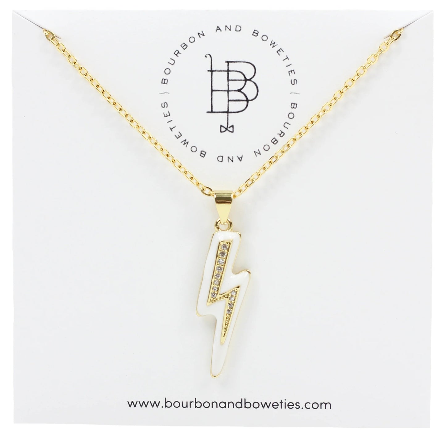Bourbon & Boweties Lightning Bolt Necklace