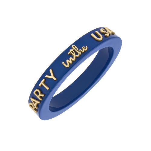 Canvas Style - PARTY IN THE USA Resin Bangle in Blue