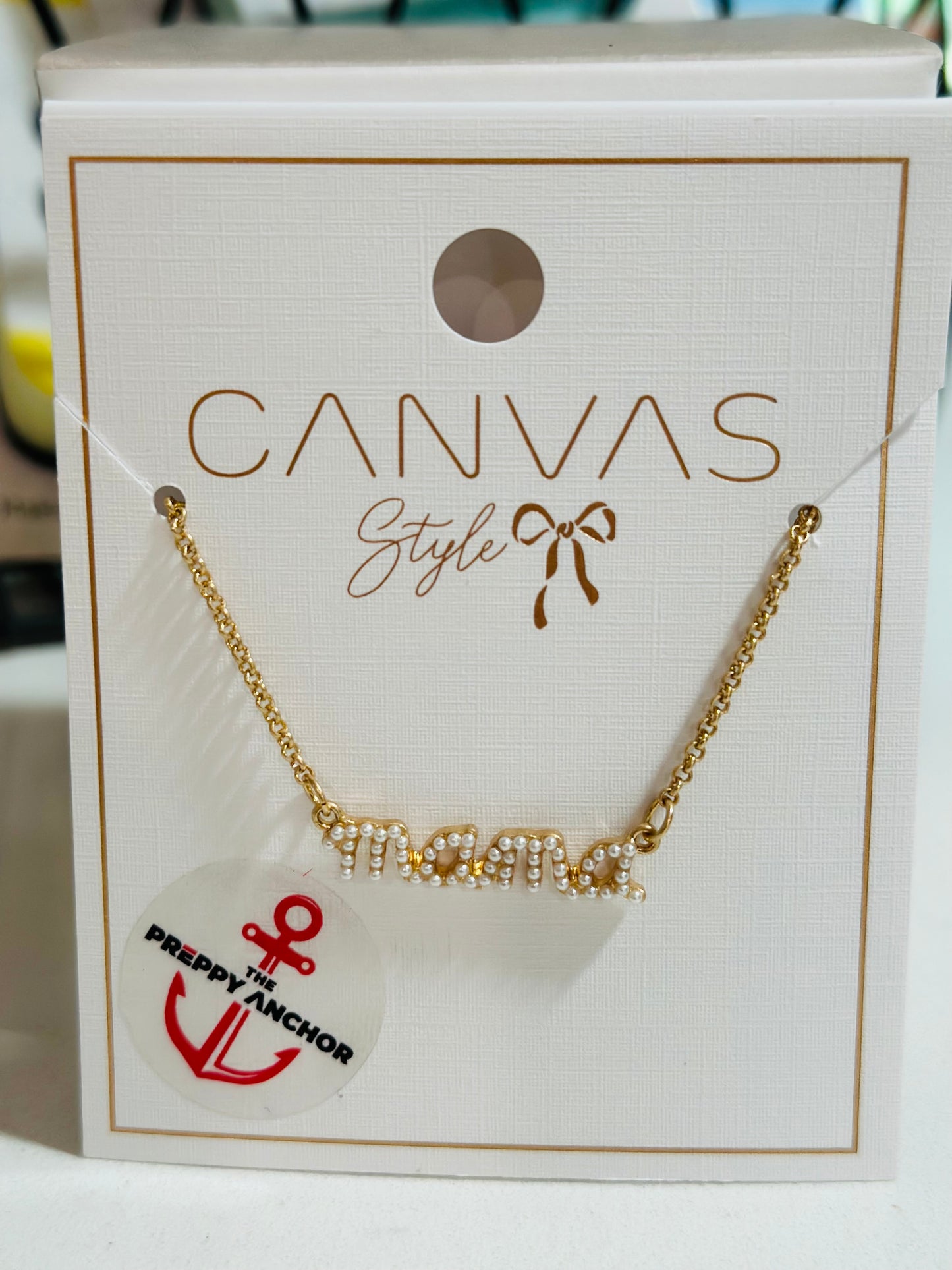 Mama Script Necklace