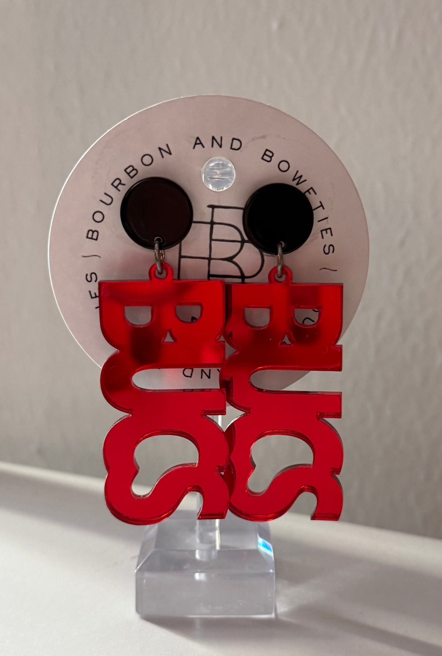 TAMPA BUCS ACRYLIC EARRING- Bourbon& Boweties