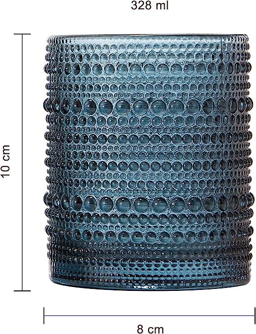 Hobnail Beaded Tumbler Drinking Glasses Set | 6 Set