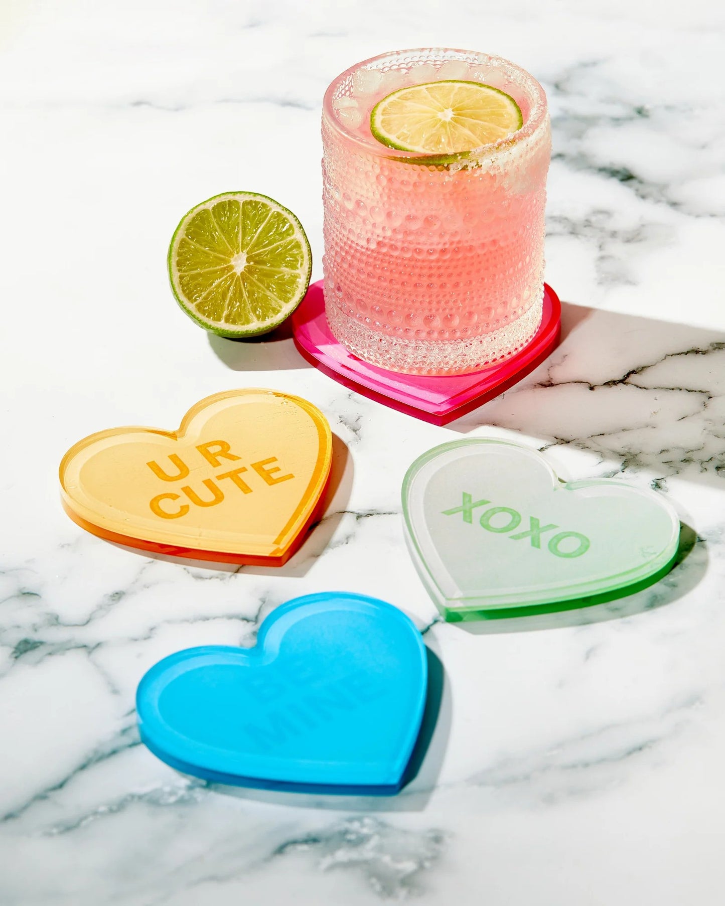 Tart by Taylor - Conversation Hearts Set of 4 Coasters