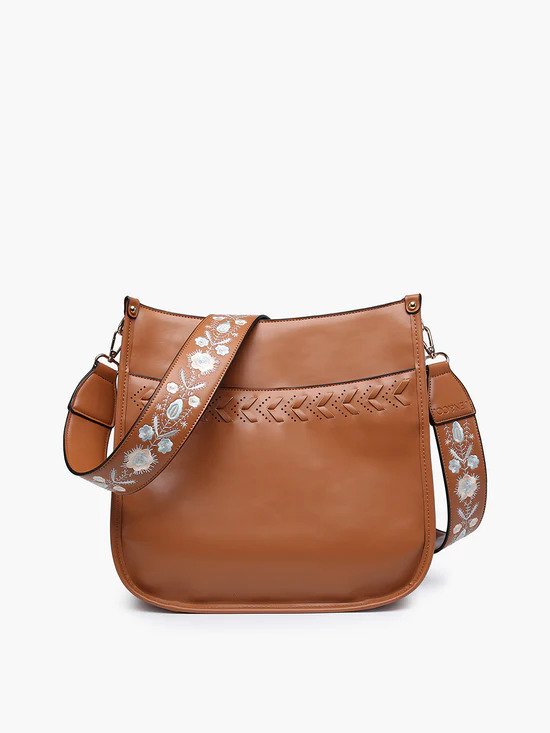 Pippa Stitch Accent Crossbody w/ Detailed Strap