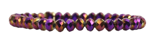 Bourbon & Boweties Stacker Stretch Bracelet- Purple Sparkle
