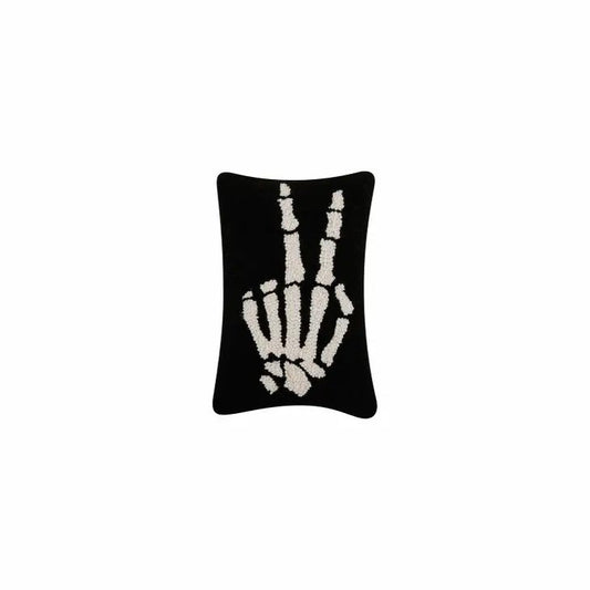 Skeleton Peace Pillow